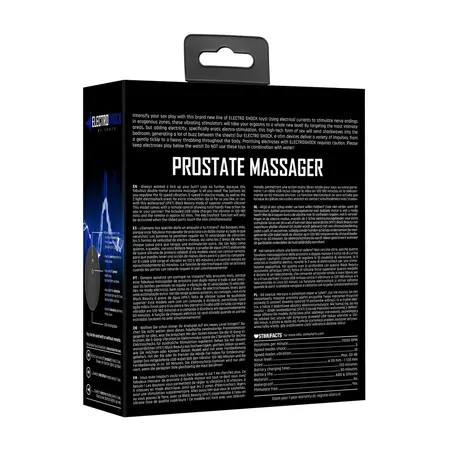 Shots ElectroShock Prostata Masažer Crni Dvostruki motor Silikon Daljinski