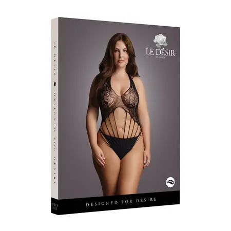 Obsessive Strappy Lace Teddy Plus Size - Elegantan Rastegljivi Bodysuit XXL-5XL