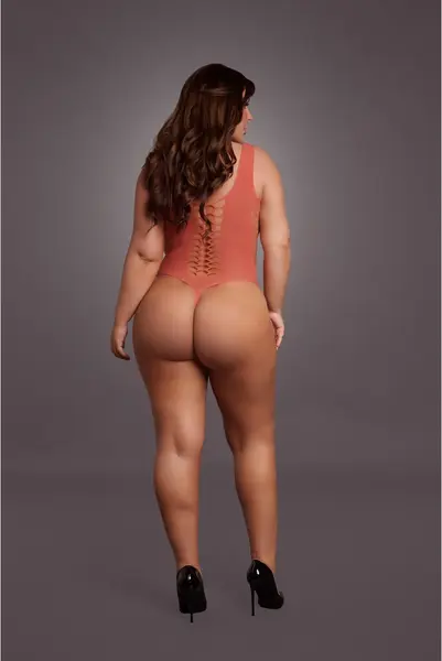 Leg Avenue Duboki V-Izrez Anatomski Body, Neproziran i Mrežasti, Queen Size XL-4XL