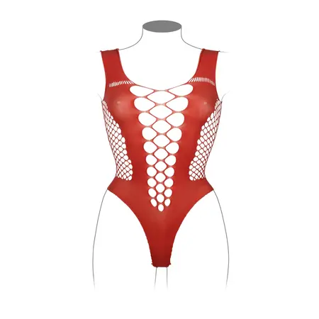 Leg Avenue Duboki V-Izrez Anatomski Body, Neproziran i Mrežasti, Queen Size XL-4XL