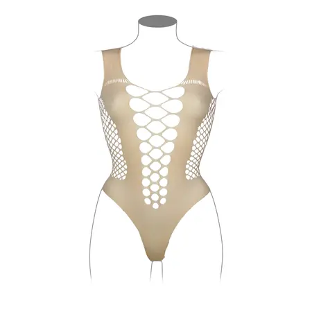 Obsessive V-Izrez Intimni Bodysuit sa Neprozirnim Panelima Queen Size