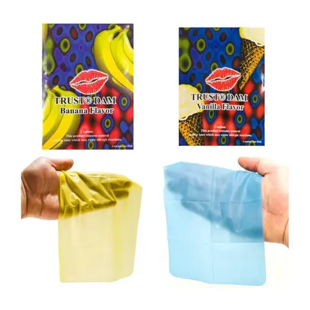 Lixx Dental Dams 100-Pack Assorted Flavors Multipurpose Barrier Sheets