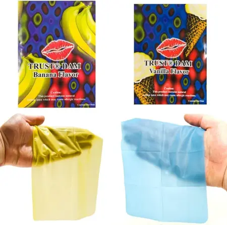 Lixx Dental Dams 100-Pack Assorted Flavors Multipurpose Barrier Sheets