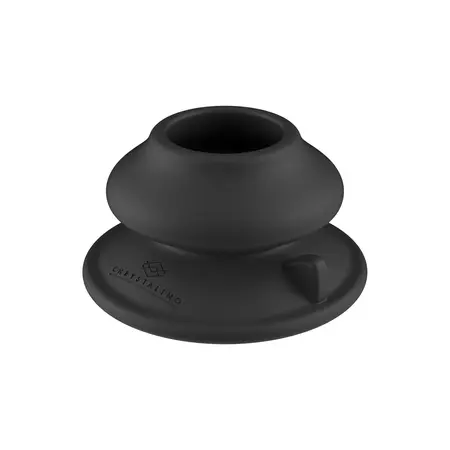 Shots Chrystalino Pluggy Stakleni Vibrirajući Model sa Usisnom Bazom Crni