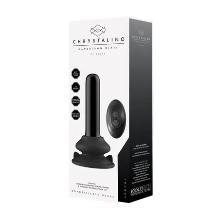 Chrystalino Thumby Crni Stakleni Model sa 10-Brzinskom Vibracijom i Usisnom Čašicom