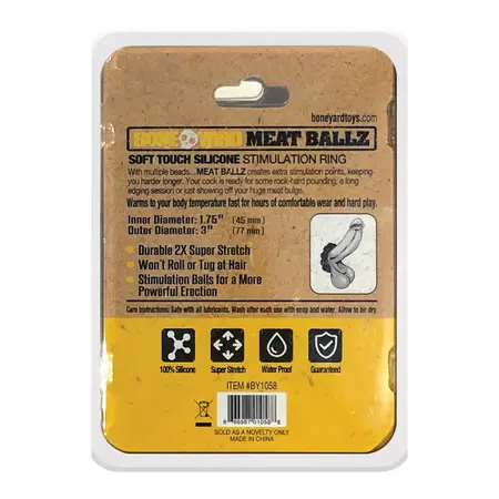 Meat Ballz Baller Silicone Comfort Ring Black - Stretchable Design