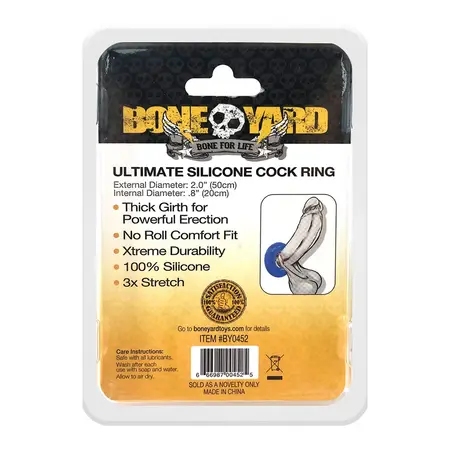 XR Brands Ultimate Ring Silicone Comfort Fit 50mm Black