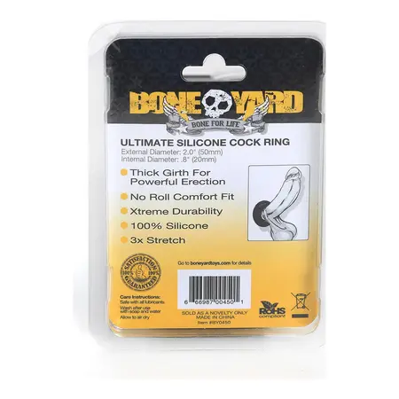 Perfect Fit Ultimate Ring Silicone Comfort Fit Black 50mm