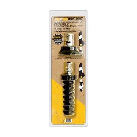 Doc Johnson Grip Lock Silicone Handle & Suction Cup Adapter Black