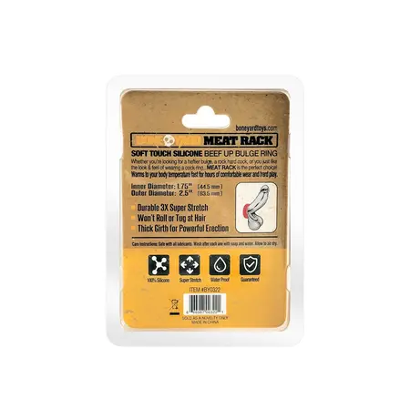 Oxballs Meat Rack Silicone Ring 3X Stretch, 44.5 mm, Black