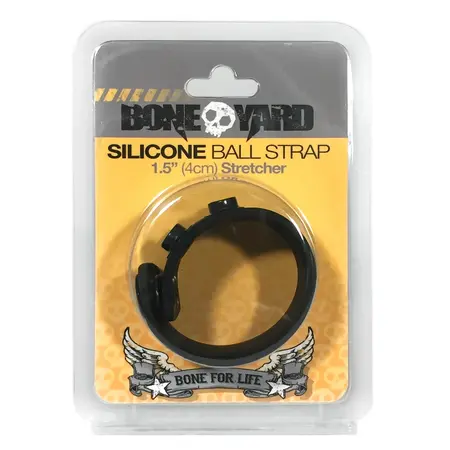 Boneyard Silicone Adjustable Ball Strap System - Black, 3 Size Options