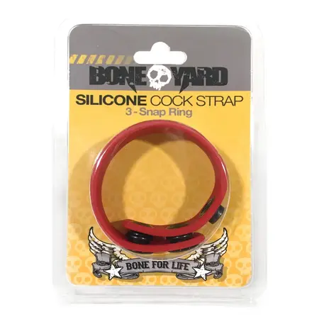 XR Brands 2-Snap Adjustable Silicone Ring Black Universal Size