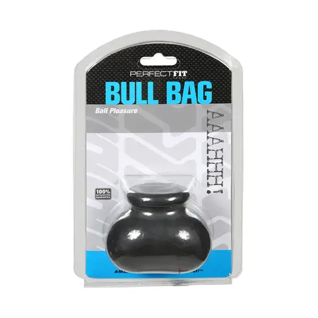 Perfect Fit Bull Bag Otežana Podrška za Skrotum Crna sa Istezanjem od 0.75 Inča