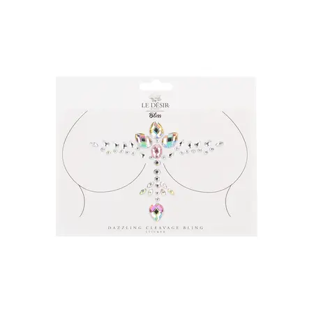 Bijoux Indiscrets Bling Deco Chest Body Sticker, Crystal Effect, Reusable