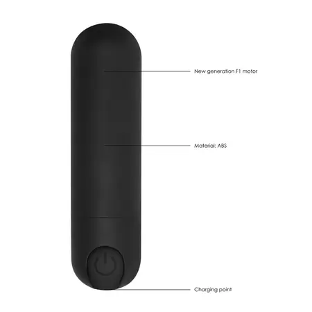 Shots Be Good Tonight Mini Bullet Vibrator 10 Modes Black 7.7cm