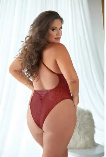 Dreamgirl Leopard Lace Teddy Burgundy 1X/2X - Elegant Plus Size Bodysuit