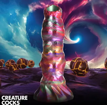 Creature Cocks Larva Silikonski Ovipozitor Model sa Šarenim Jajima, Velika Veličina