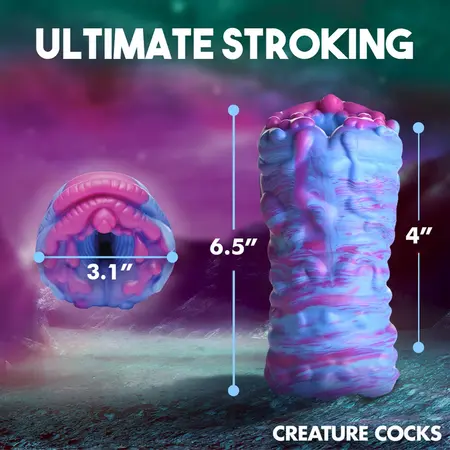 XR Brands Cyclone Silicone Alien Fantasy Device Purple Large