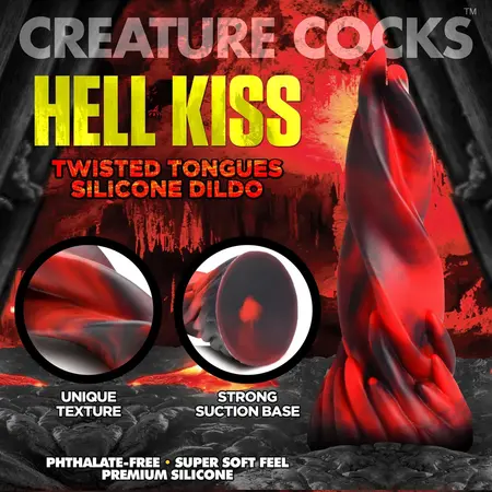 Hell Kiss Silikonska Intimna Mašina za Jezik Crvena 21 cm Premium Materijal
