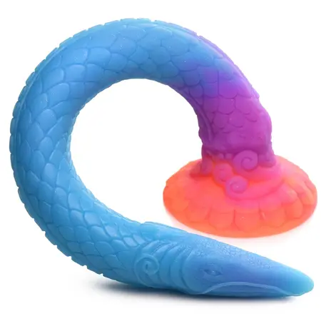 XR Brands Makara Silikonska Zmija koja Svetli u Mraku Model 40cm Višebojna
