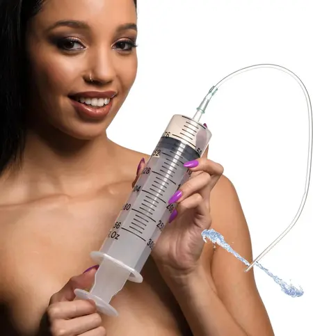 XR Brands CleanStream 300ml Hygiene Syringe with Flexible Tube