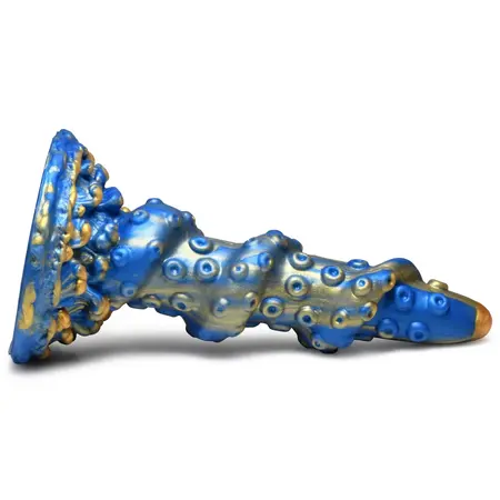 XR Brands Kraken Silikonski Model Plavi - Teksturisani Fantasy Oblik, Velika Baza