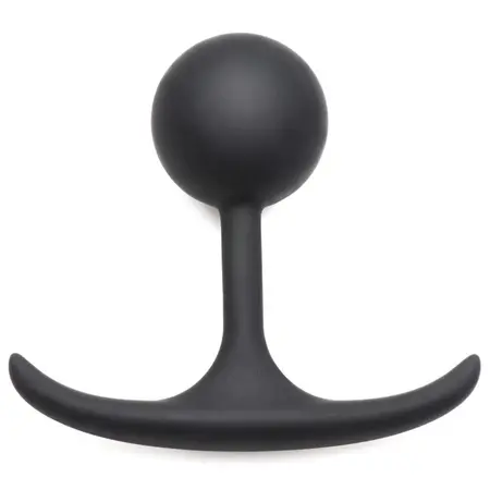 XR Brands Heavy Hitter Silicone Weighted Intimate Plug 3.3cm Black