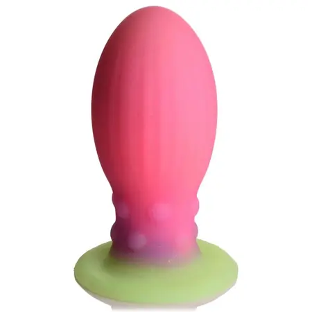 Creature Cocks Xeno Jaje Silikonsko koje Svetli u Mraku Roze Srednje