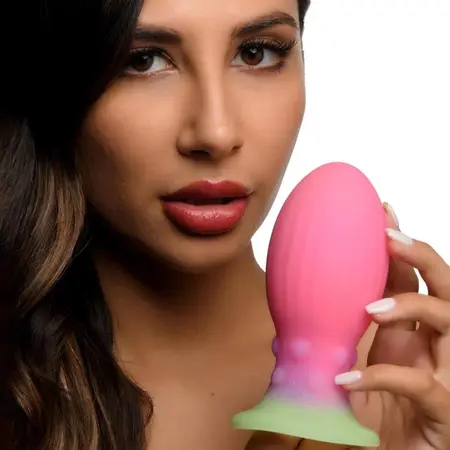 Creature Cocks Xeno Jaje Silikonsko koje Svetli u Mraku Roze Srednje