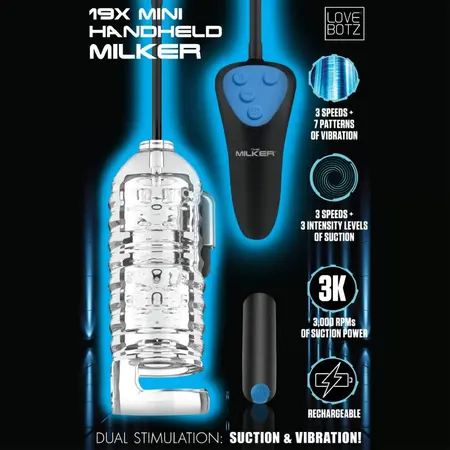 XR Brands Mini Ručna Intimna Mašina Crna - 3 Brzine, Vibrirajuća, Prenosiva