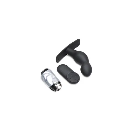 XR Brands P-Spot Plugger Silikonski Prostate Čep sa Pojasom i Daljinskim