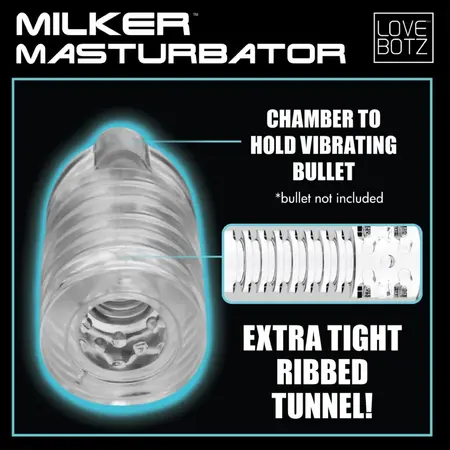 Milker Transparent TPE Intimate Device - Flexible Open-Ended Design