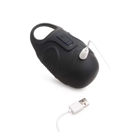 XR Brands Master Series Vibrirajući Silikonski Intimni Prsten Crni USB