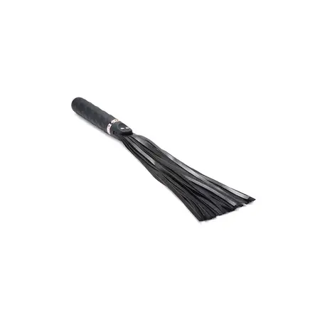 XR Brands Vibra-Lasher Silicone Vibrating Flogger Crna 3 Režima