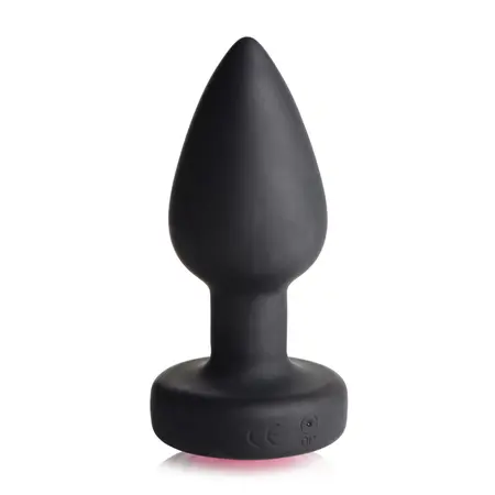 XR Brands Silicone Pink Gem Plug Small - Remote-Controlled Vibrating System