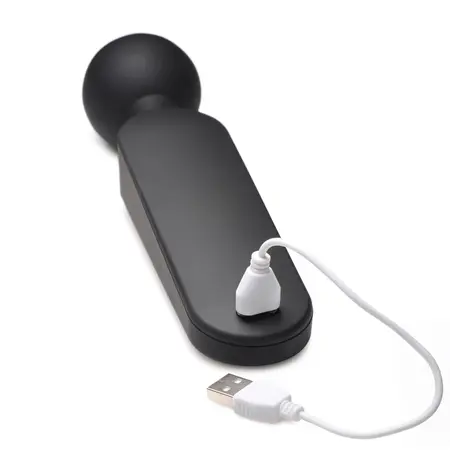 XR Brands Thunder Wand Silicone Heating Massager, 6 Speeds, Display