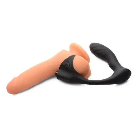 XR Brands Silicone Prostate Plug & Support Ring with Remote Control
