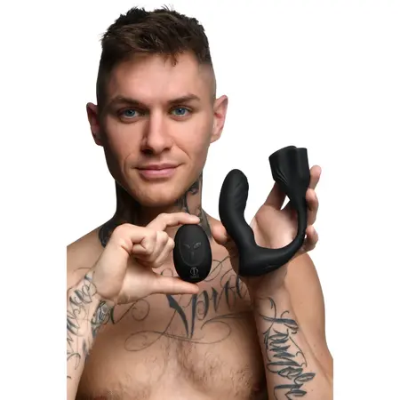 XR Brands Silicone Prostate Plug & Support Ring with Remote Control