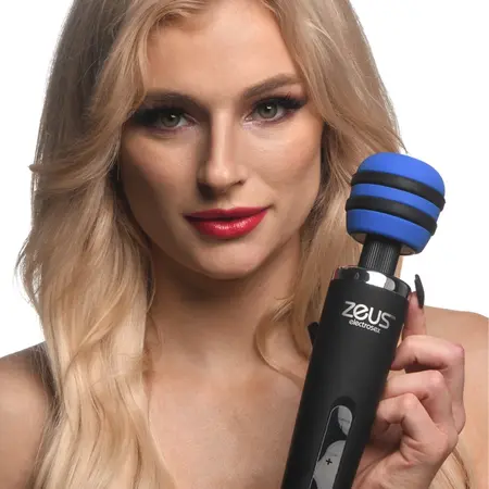 XR Brands Blue-Arc E-Stim Vibrating Wand Massager, Long Handle, Blue