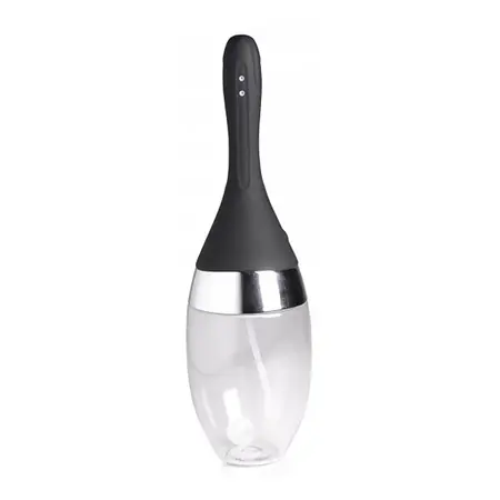XR Brands CleanStream vibrirajući sistem za klistir, silikon, 360° mlazevi, crni