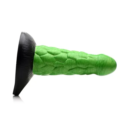 Radioactive Reptile Thick Scaly Silicone Fantasy Model, Green, Large