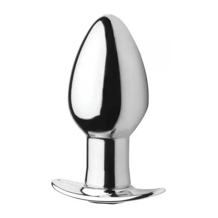 XR Brands Chrome Blast Large - Rechargeable Metal Plug with Remote