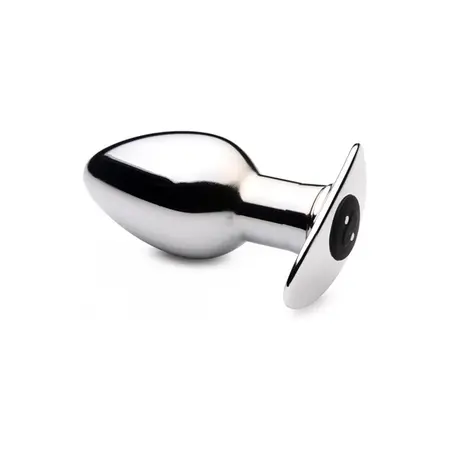 XR Brands Chrome Blast Large - Rechargeable Metal Plug with Remote