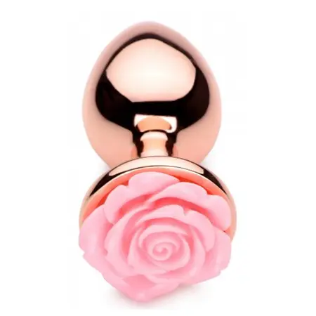 nsnovelties Rose Gold Aluminium Plug Large Pink Flower Tip