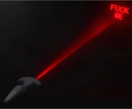 XR Brands Laser LED Plug Small - Remote Control, Red Light, Silicone