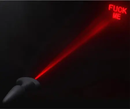 Laser Hart Intimate Plug Small with Remote LED Heart Silicone Red