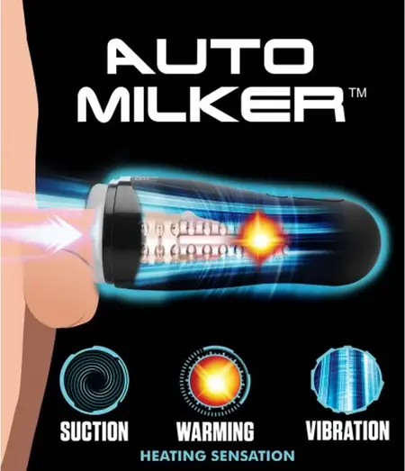 XR Brands The Auto Milker crni - automatski uređaj za usisavanje i grejanje