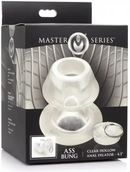 XR Brands Clear Hollow Intimate Dilator Plug Extra Large 4.1in TPE