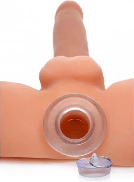 XR Brands Ass Bung Medium Clear Hollow Dilator with Removable Plug