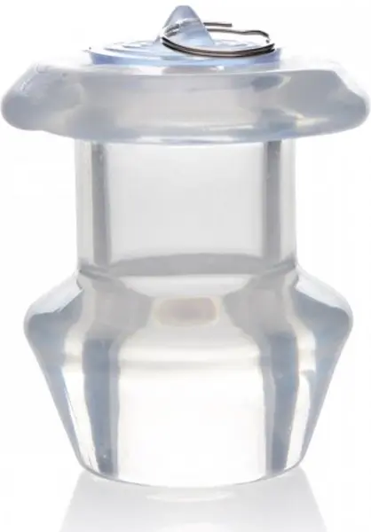XR Brands Ass Bung Clear Hollow Dilator Large Plug TPE Transparent